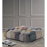 Zdjęcie Elitarna, skórzana pufa chesterfield