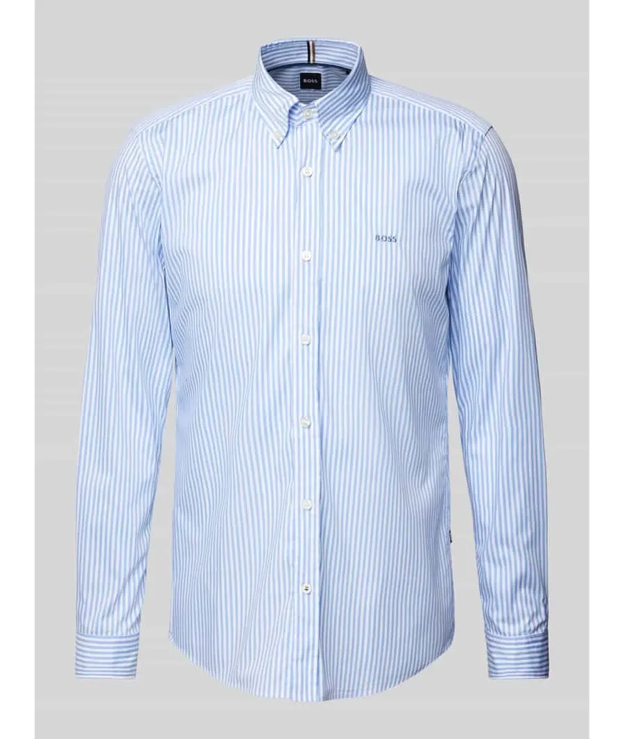 obrazek 1 Koszula biznesowa o kroju slim fit z wyhaftowanym logo model ‘Roan’