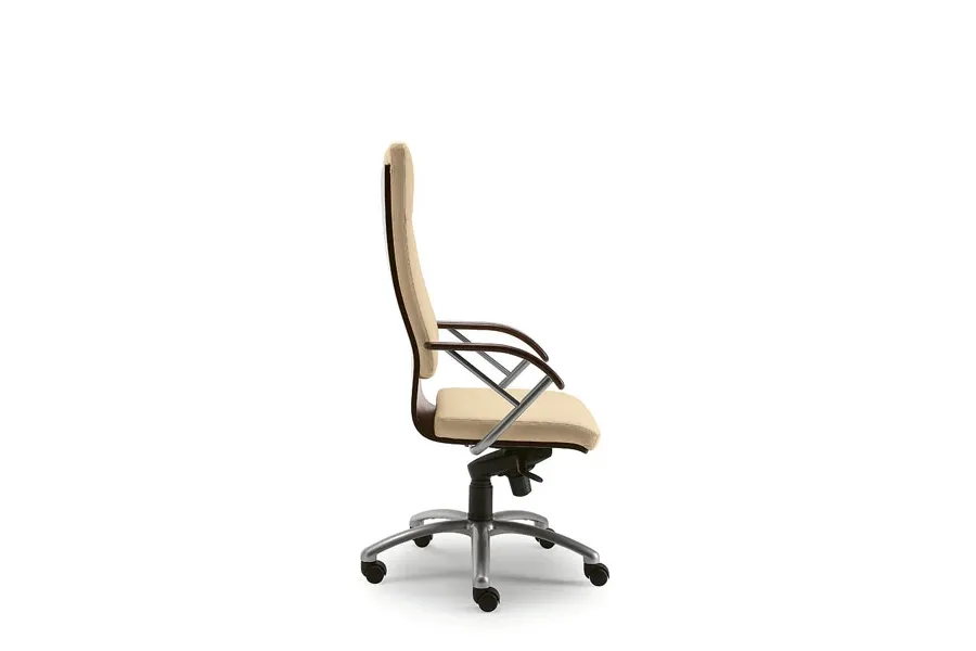 picture 4 Armchair for office - combination of wood and leather Ducale Lux