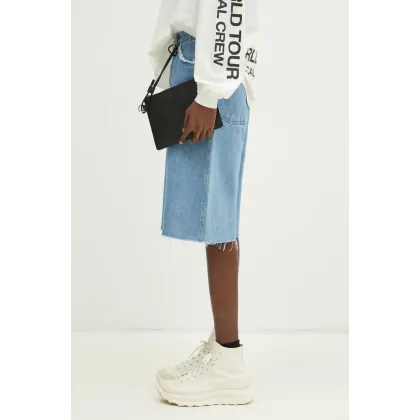 Zdjęcie Y-3 saszetka skórzana Crinkle Leather Pouch kolor czarny JD2896