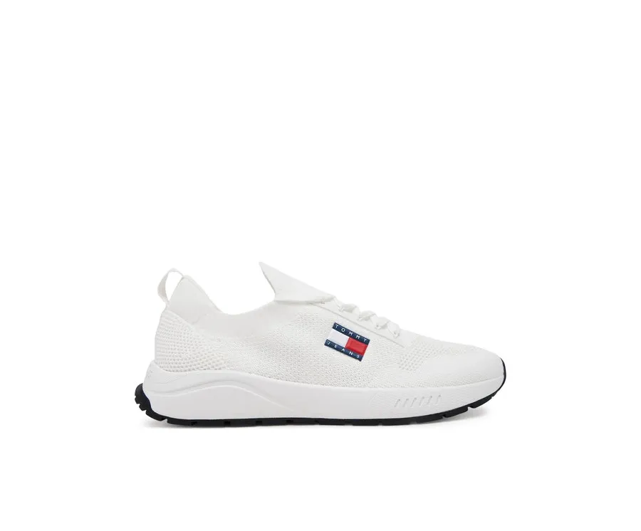 obrazek 1 Tommy Jeans Sneakersy Runner Kntitted EM0EM01555 Biały