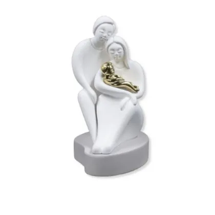 Picture A stylish sculpture depicting a family