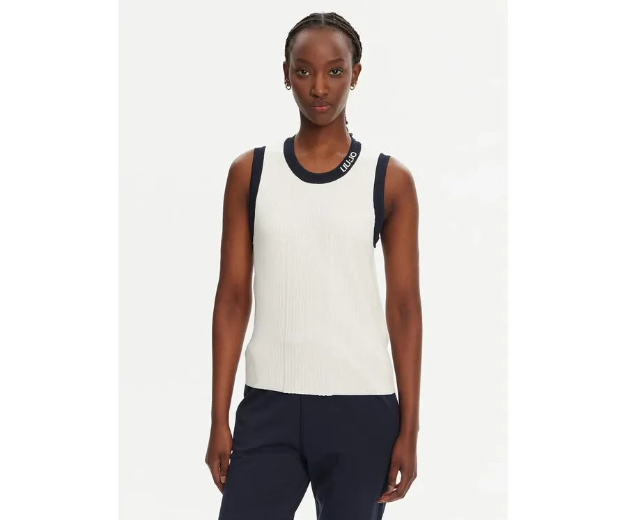 obrazek 1 Liu Jo Sport Sweter TA5092 MS022 Biały Regular Fit
