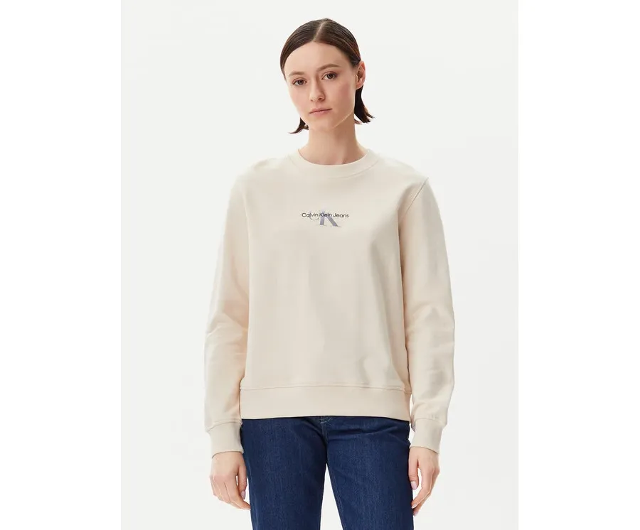 obrazek 1 Calvin Klein Jeans Bluza Gradient Monologo J20J225360 Beżowy Regular Fit