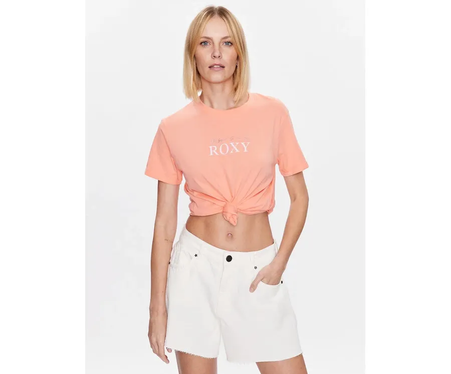 obrazek 1 Roxy T-Shirt Noon Ocean ERJZT05490 Pomarańczowy Regular Fit