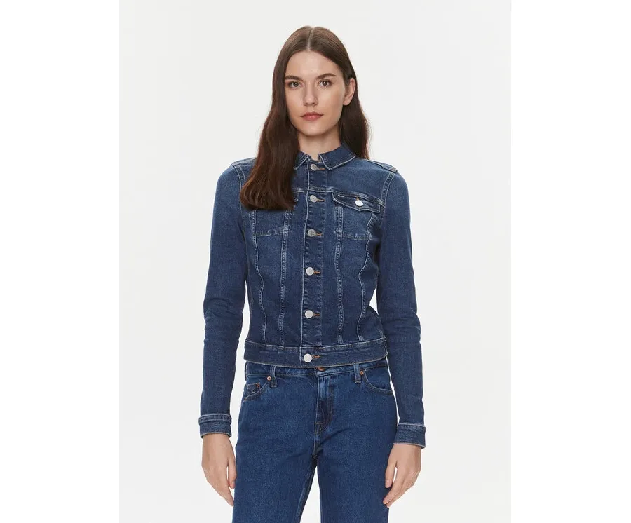 obrazek 1 Tommy Jeans Kurtka jeansowa Vivianne DW0DW17215 Granatowy Regular Fit