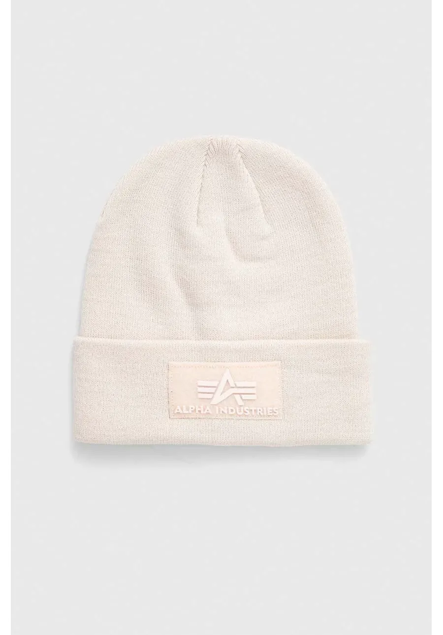 obrazek 1 Alpha Industries czapka kolor beżowy z grubej dzianiny