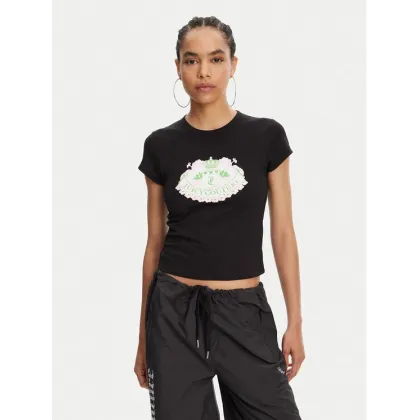 Zdjęcie Juicy Couture T-Shirt Hibiscus JCGCT125041 Czarny Slim Fit