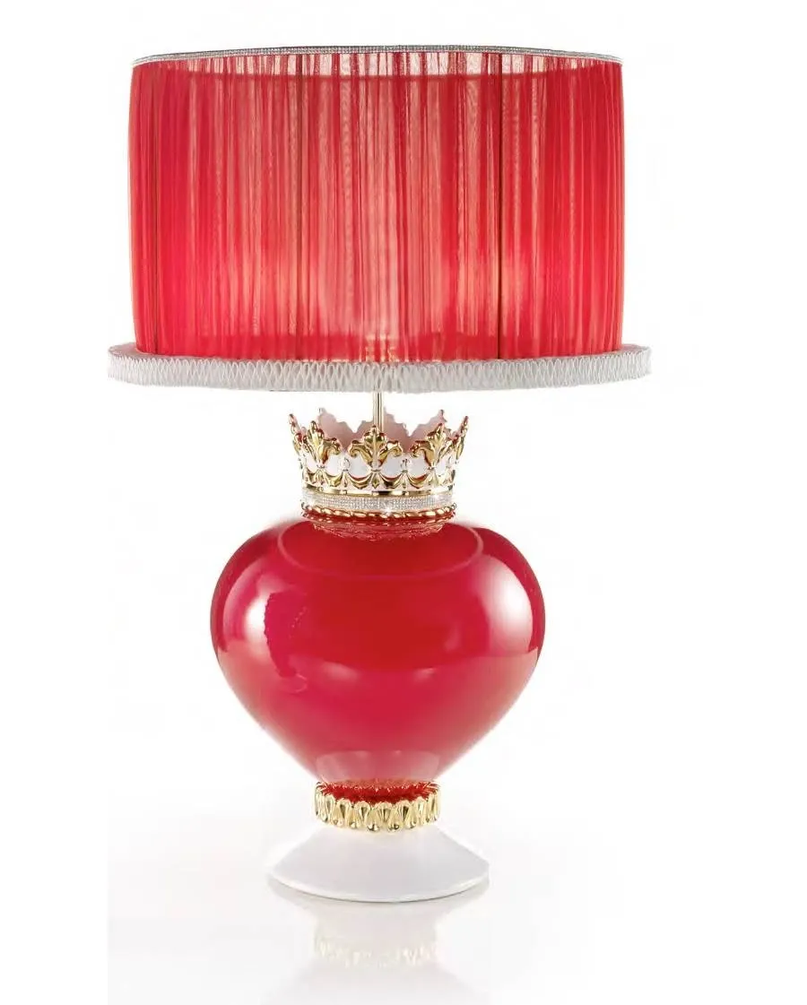 obrazek 1 Przepiękna czerwona lampa salonowa