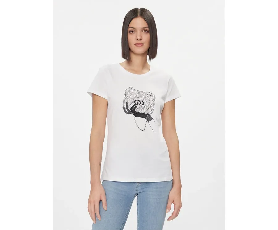 obrazek 1 Liu Jo T-Shirt WA4034 JS923 Biały Regular Fit