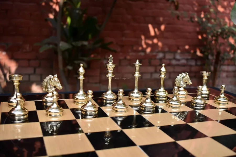 obrazek 5 Piękne mosiężne pionki idealne dla miłośników szachów - The Chess Empire