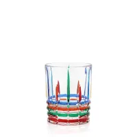Picture Colorful set of 6 drinking water glasses (345 ml)
