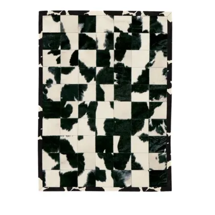Picture Custom made cowhide patchwork rug