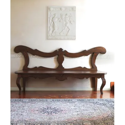 Zdjęcie Luksusowa włoska ławka z zaokrąglonymi nogami w stylu dziewiętnastowiecznym Art Nouveau