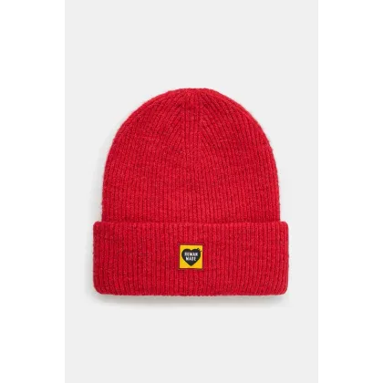 Zdjęcie Human Made czapka z domieszką wełny Big Beanie kolor czerwony z grubej dzianiny HM28GD026