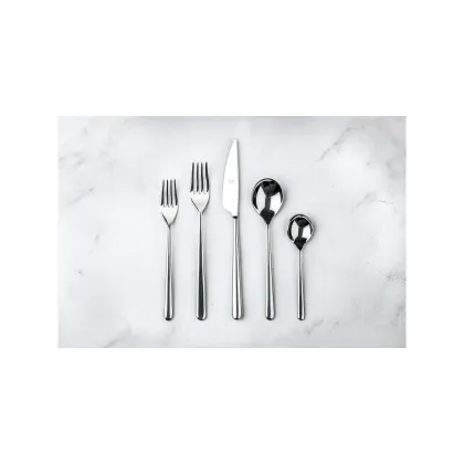 Zdjęcie Stylowy włoski komplet 6 łyżeczek do herbaty lub kawy Linea ze stali nierdzewnej