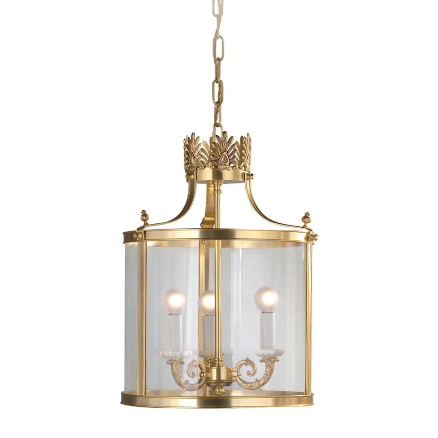 obrazek 1 Żyrandol z przezroczystymi zakrzywionymi kloszami H.52xL.35xP.35 cm