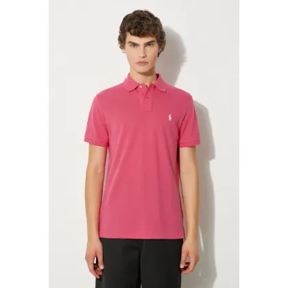 Zdjęcie Polo Ralph Lauren polo bawełniane kolor różowy gładki