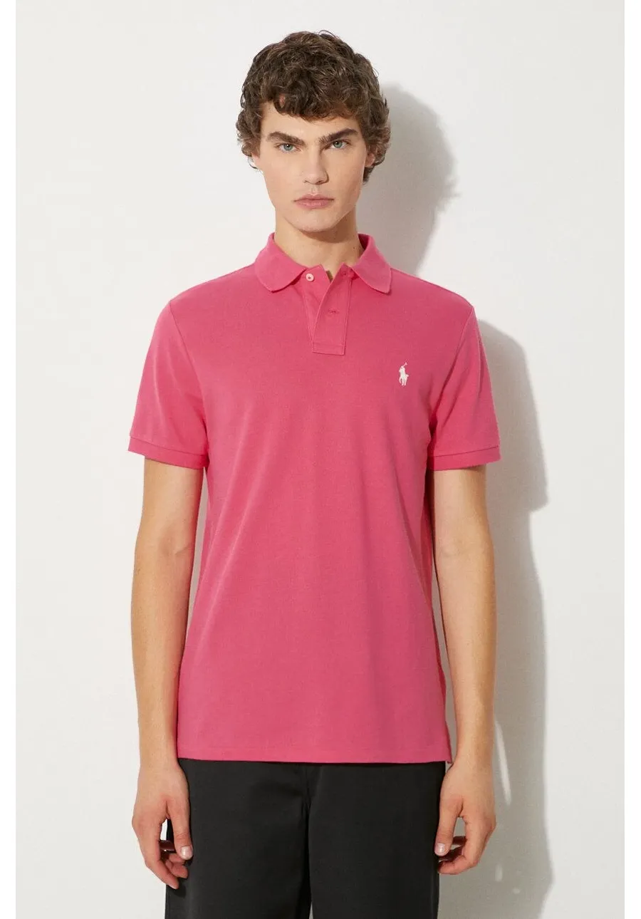 obrazek 1 Polo Ralph Lauren polo bawełniane kolor różowy gładki