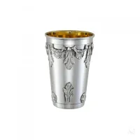 Picture Silver kiddush cup decorated with acanthus leaves and shells - Zaramella Argenti