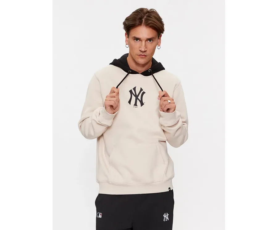 obrazek 1 47 Brand Bluza New York Yankees BB017PEMTCB601204BN Écru Regular Fit