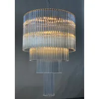 Picture A unique ceiling lamp with transparent Murano glass – Il Paralume Marina