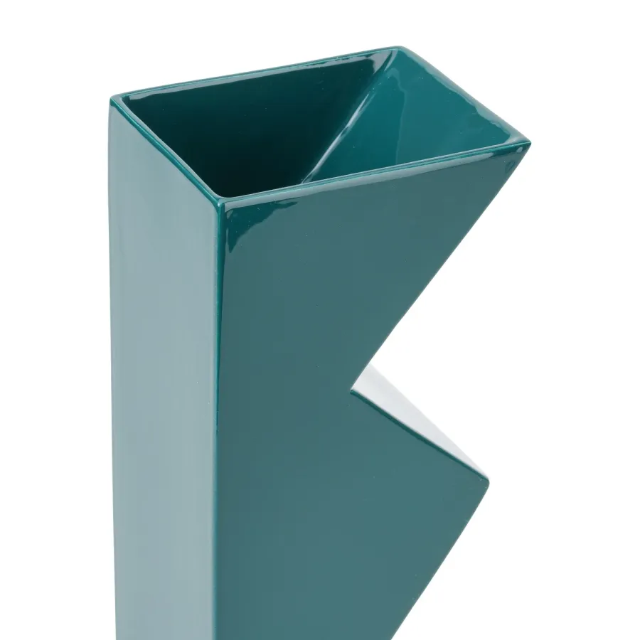 obrazek 2 Szkliwiony wazon ceramiczny H.30xL.12xP.9 cm