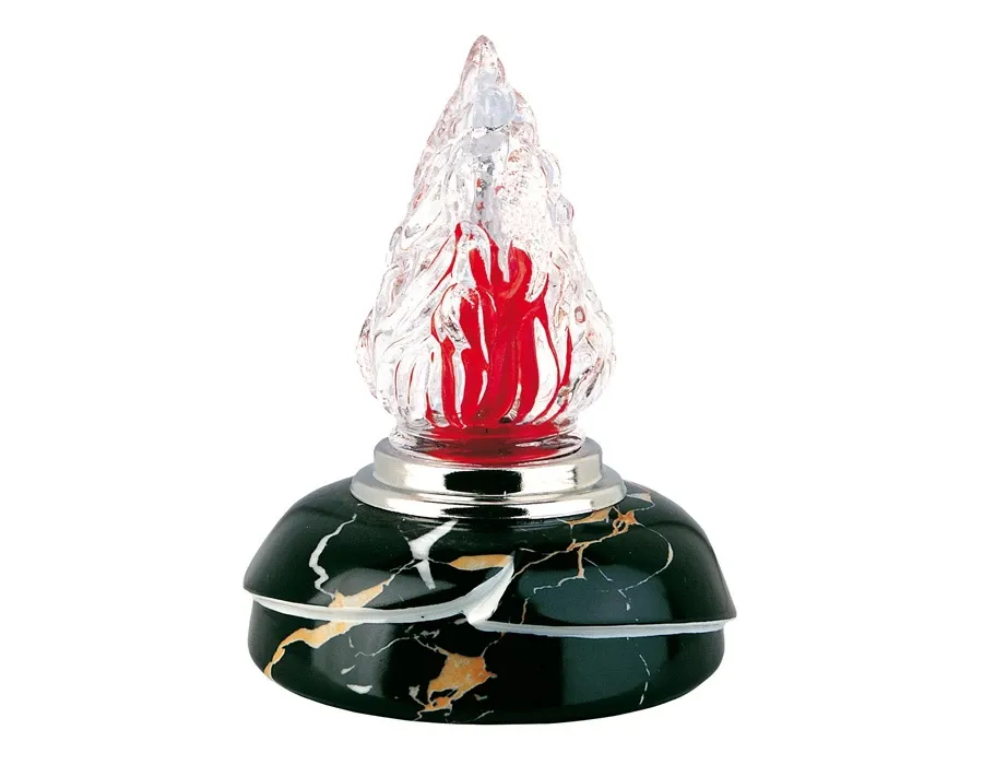obrazek 1 Elektryczna porcelanowa lampka wotywna na nagrobki - 17 cm