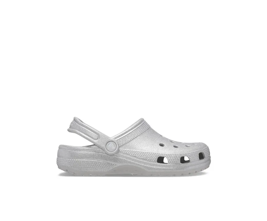 obrazek 1 Crocs Klapki Classic Glitter Clog 205942 Srebrny