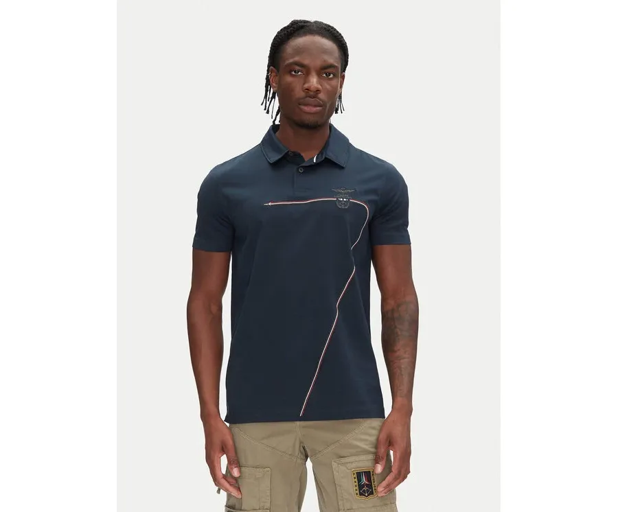 obrazek 1 Aeronautica Militare Polo 251PO1862J682 Granatowy Regular Fit