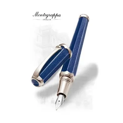 Zdjęcie Oryginalne Niebieskie Pióro Wieczne GOLD Piccola Montegrappa