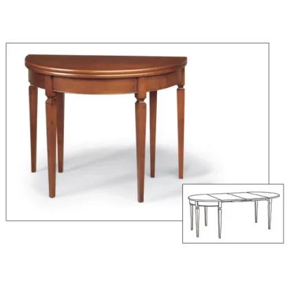 Zdjęcie Wysuwany stół konsolowy z blatem pokrytym orzechem - Fratelli Mirandola