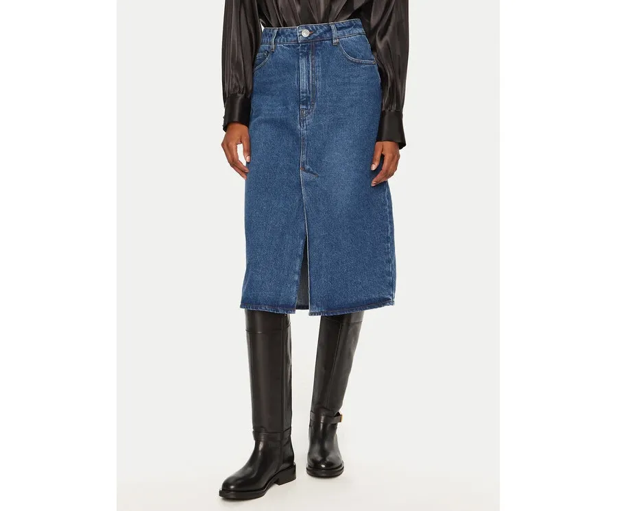 obrazek 1 AMI PARIS Spódnica jeansowa FSK235.DE0031 Niebieski Regular Fit