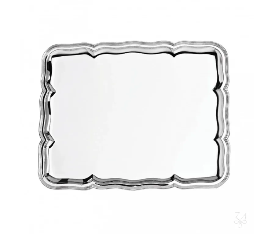 obrazek 1 Unikatowa srebrna taca Settecento 49×38 cm bez rączek - Zaramella Argenti