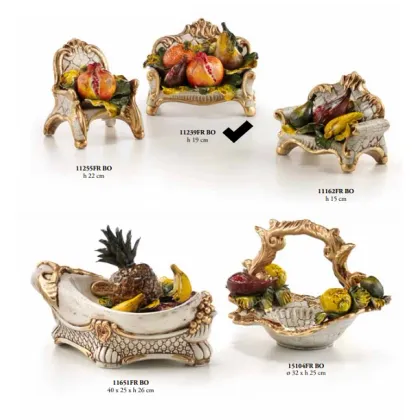 Picture Ceramic decoration - large sofa with fruit - Valle d'oro Patchi
