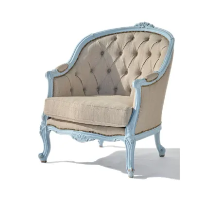 Zdjęcie Przepiękny, włoski fotel tapicerowany - Fratelli Mirandola