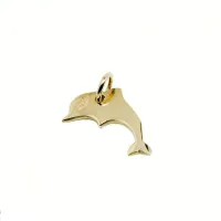 Picture shiny dolphin pendant, dimensions 15x10mm.