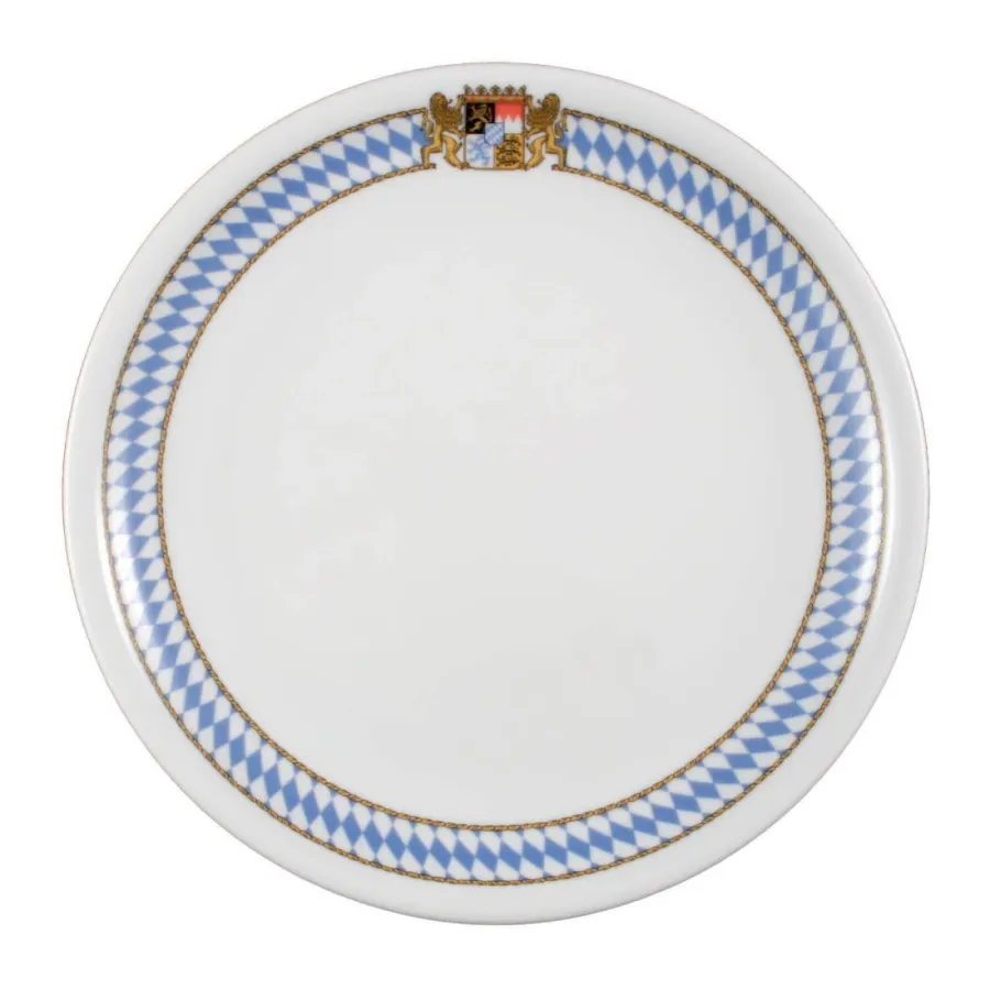 obrazek 1 Okrągły stołowy talerz obiadowy z porcelany 25,5 cm z bawarskim zdobieniem - Seltmann Weiden