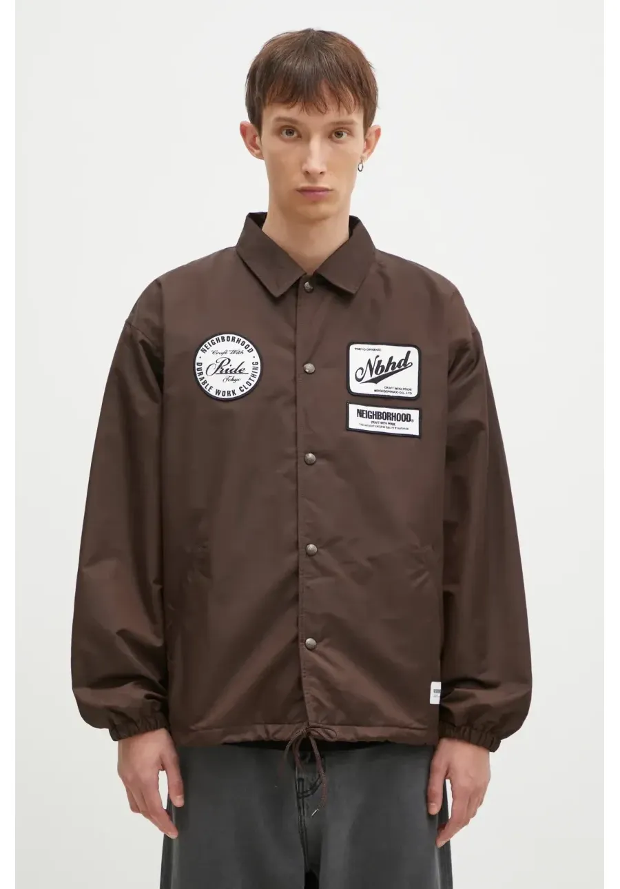 obrazek 1 NEIGHBORHOOD kurtka Windbreaker Jacket-2 męska kolor brązowy przejściowa 242TSNH.JKM02
