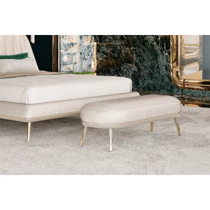 Picture Upholstered Sabrina bench in a modern style