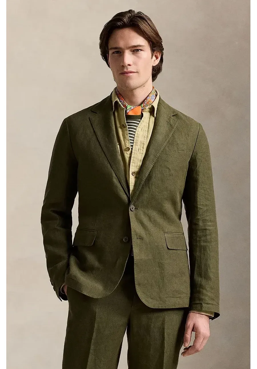 obrazek 1 Polo Ralph Lauren marynarka lniana Sportcoat kolor zielony 715927474