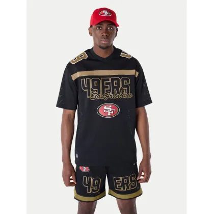 Zdjęcie New Era T-Shirt Saf49E Mesh Graphic Jersey 60596390 Czarny Regular Fit