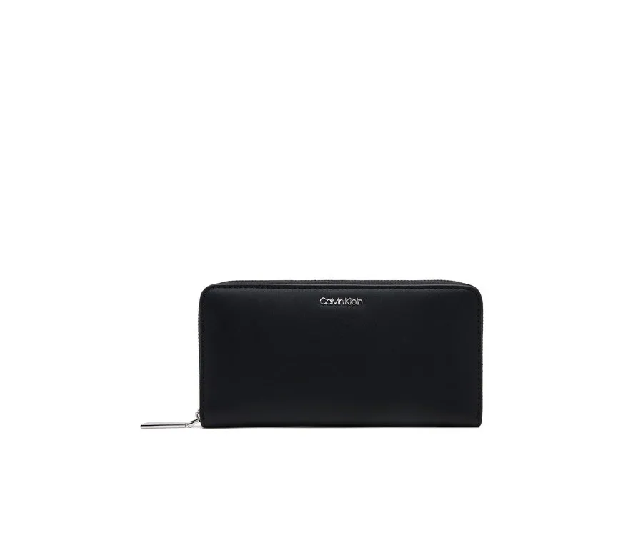 obrazek 1 Calvin Klein Duży Portfel Damski Ck Must Large Zip Around Wallet K60K606698 Czarny