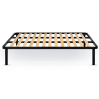 Zdjęcie Stelaż do łóżka wykonany z aluminiowej ramy i drewnianych klepek - Idormibene