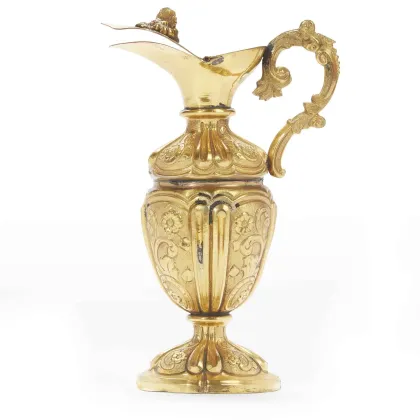 Picture A stunning Italian gold plated copper jug from the 18th century