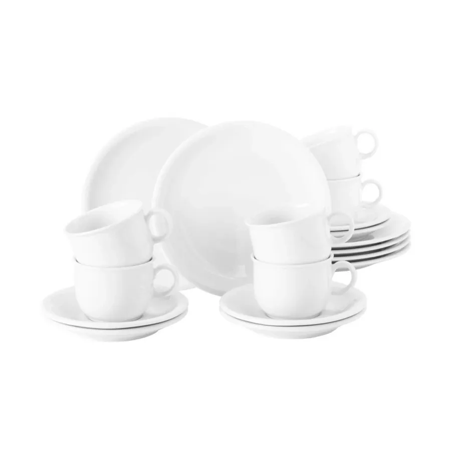 obrazek 1 Biały porcelanowy 18-elementowy serwis kawowy - Seltmann Weiden