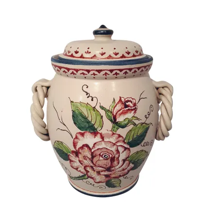 Picture A unique Italian vase decorated with a rose motif