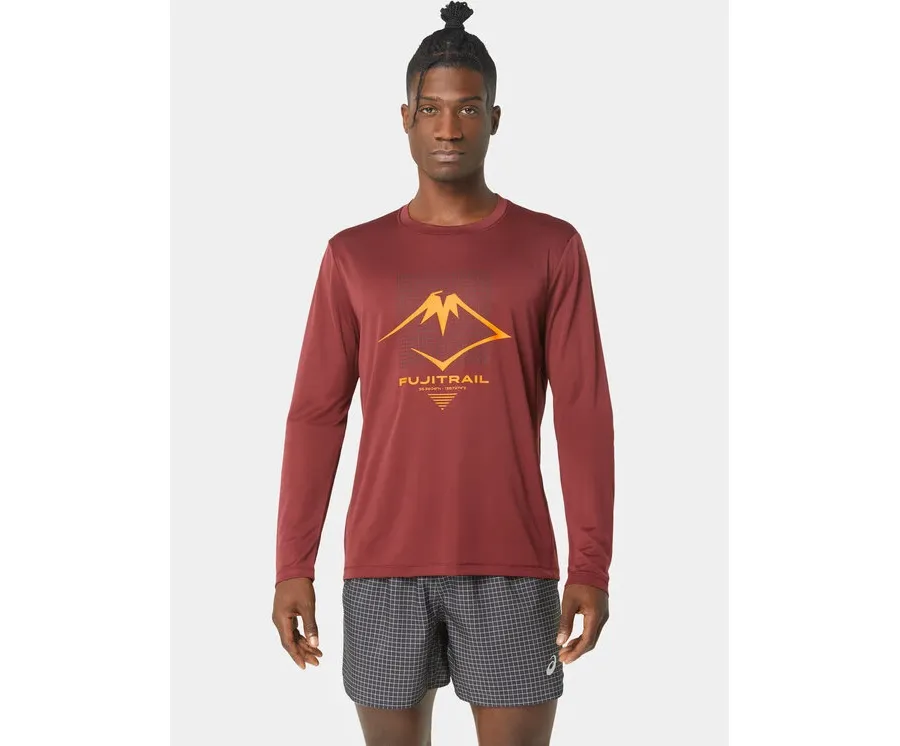 obrazek 1 Asics Longsleeve Fujitrail Logo Ls 2011C720 Czerwony Ahletic Fit
