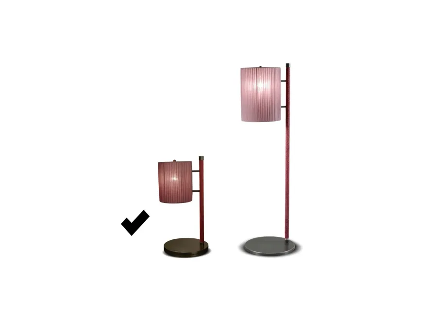 obrazek 1 Nowoczesna lampka nocna z metalu, niklu i skóry - Ulivi Salotti
