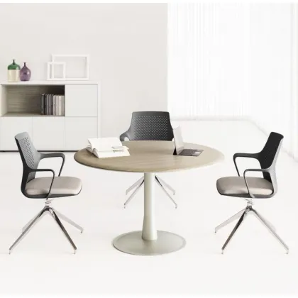 Zdjęcie Okrągły stół konferencyjny z metalową podstawą - Ø 120 x h.71,8